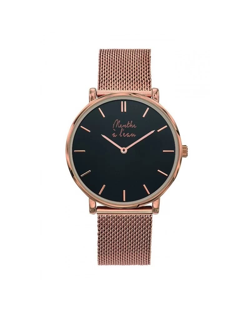 L'Indécise maille doré rose fond noir
