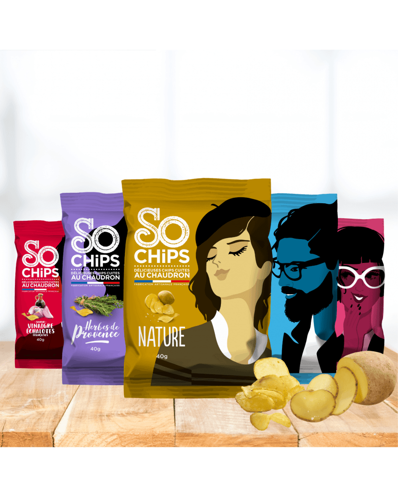 Assortiment  de 10 sachets de SO CHiPS 125G 