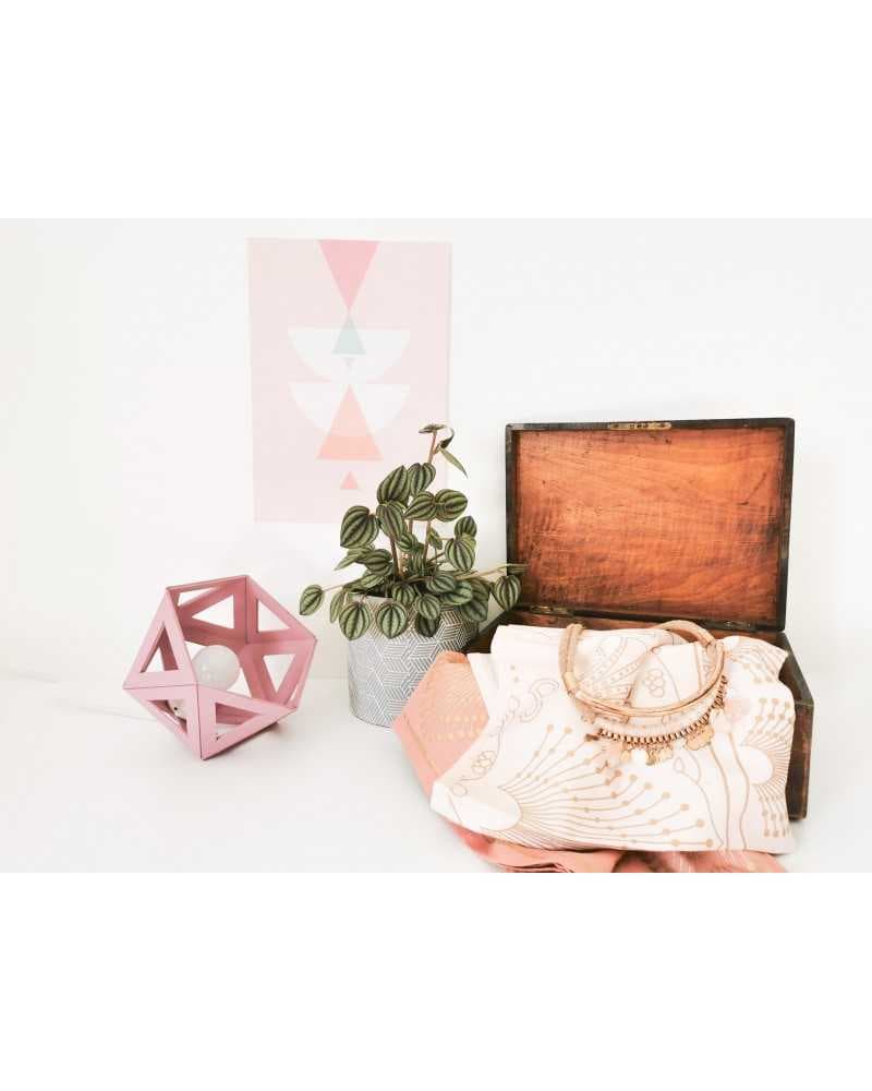 petite lampe origami rose