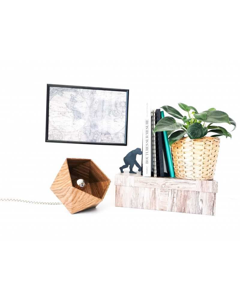 petite lampe origami chêne