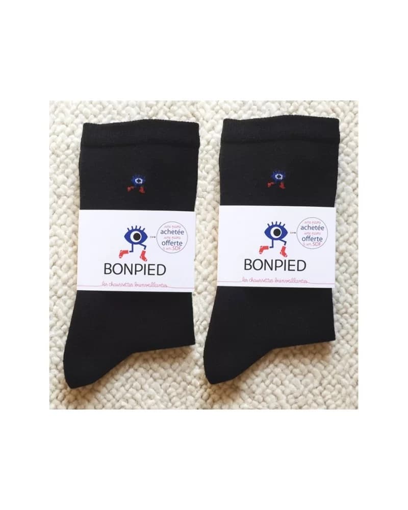2 Paires Chaussettes Sacha Noires