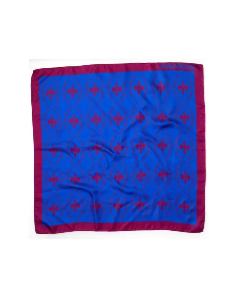 Carré De Soie "L'Emblème" (Bleu)
